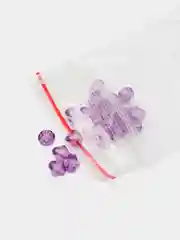 Фиолетовый бусины граненные, биконус