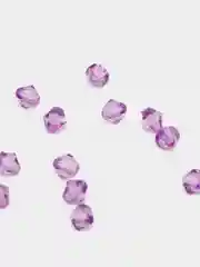 Фиолетовый бусины граненные, биконус