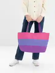 Фиолетовый сумка пляжная, отдел на молнии