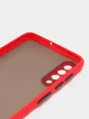 Алый чехол Samsung Galaxy A50 / A50s / A30s, пластиковый, матовый с цветными кнопками