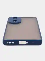 Синий чехол для Huawei Honor 70 (Хуавей Хонор 70), пластиковый, матовый, с цветными кнопками