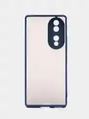 Синий чехол для Huawei Honor 70 (Хуавей Хонор 70), пластиковый, матовый, с цветными кнопками