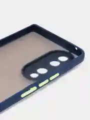 Синий чехол для Huawei Honor 70 (Хуавей Хонор 70), пластиковый, матовый, с цветными кнопками