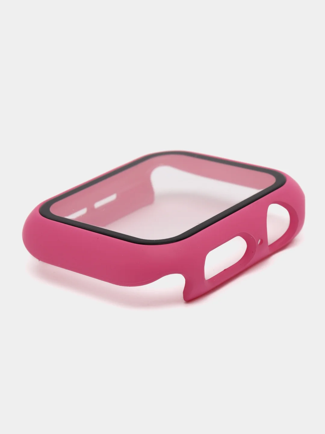 Тёмно-розовый бампер с защитным стеклом и ремешком для Apple Watch 38/40/41/42/44/45/49