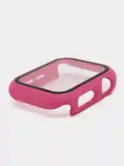 Тёмно-розовый бампер с защитным стеклом и ремешком для Apple Watch 38/40/41/42/44/45/49