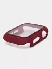Бордовый бампер с защитным стеклом и ремешком для Apple Watch 38/40/41/42/44/45/49