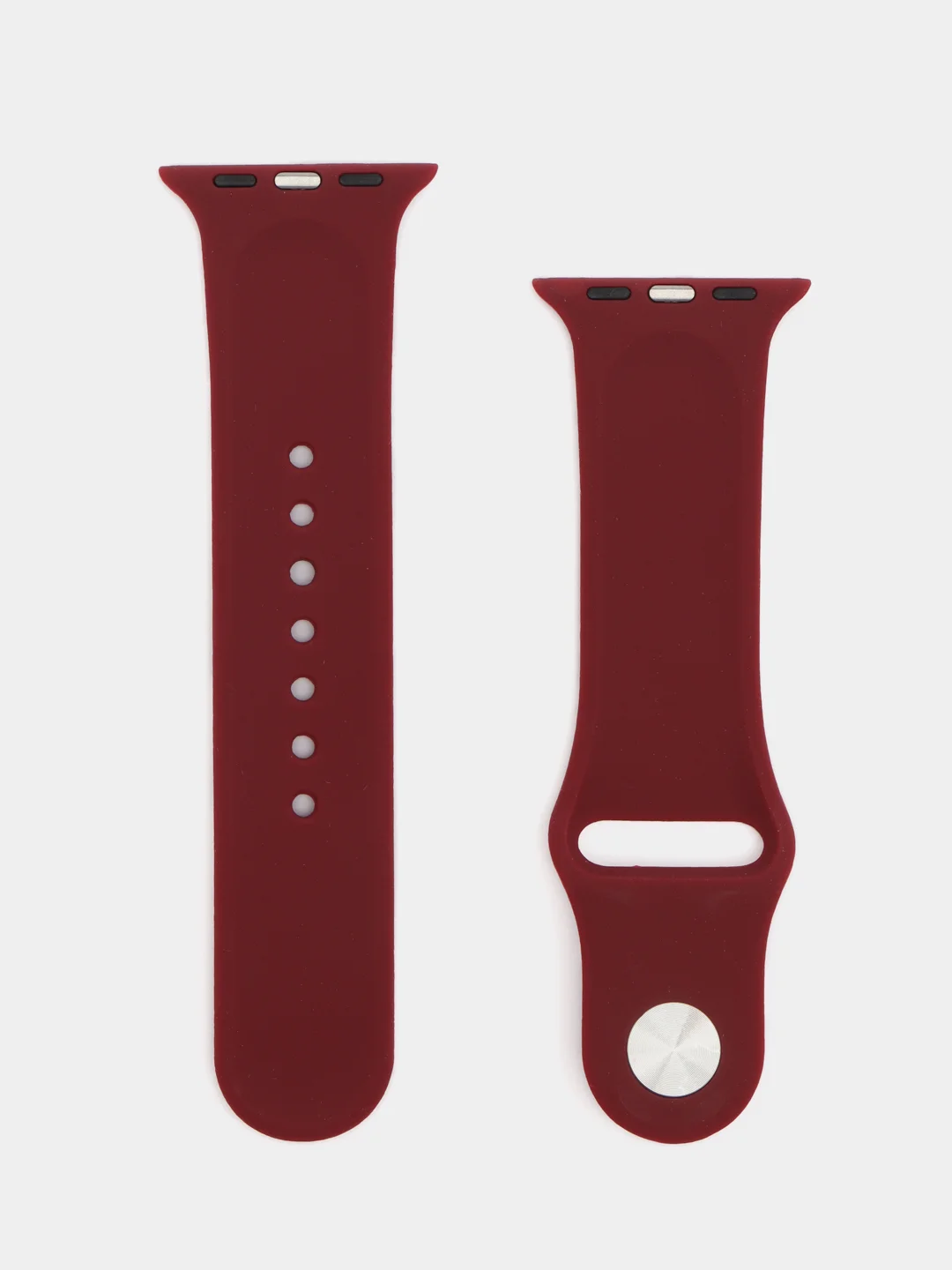 Бордовый бампер с защитным стеклом и ремешком для Apple Watch 38/40/41/42/44/45/49
