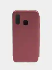 Бордовый чехол-книжка для Samsung Galaxy A 40 (Самсунг А 40), экокожа