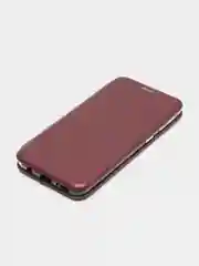 Бордовый чехол-книжка для Samsung Galaxy A 40 (Самсунг А 40), экокожа