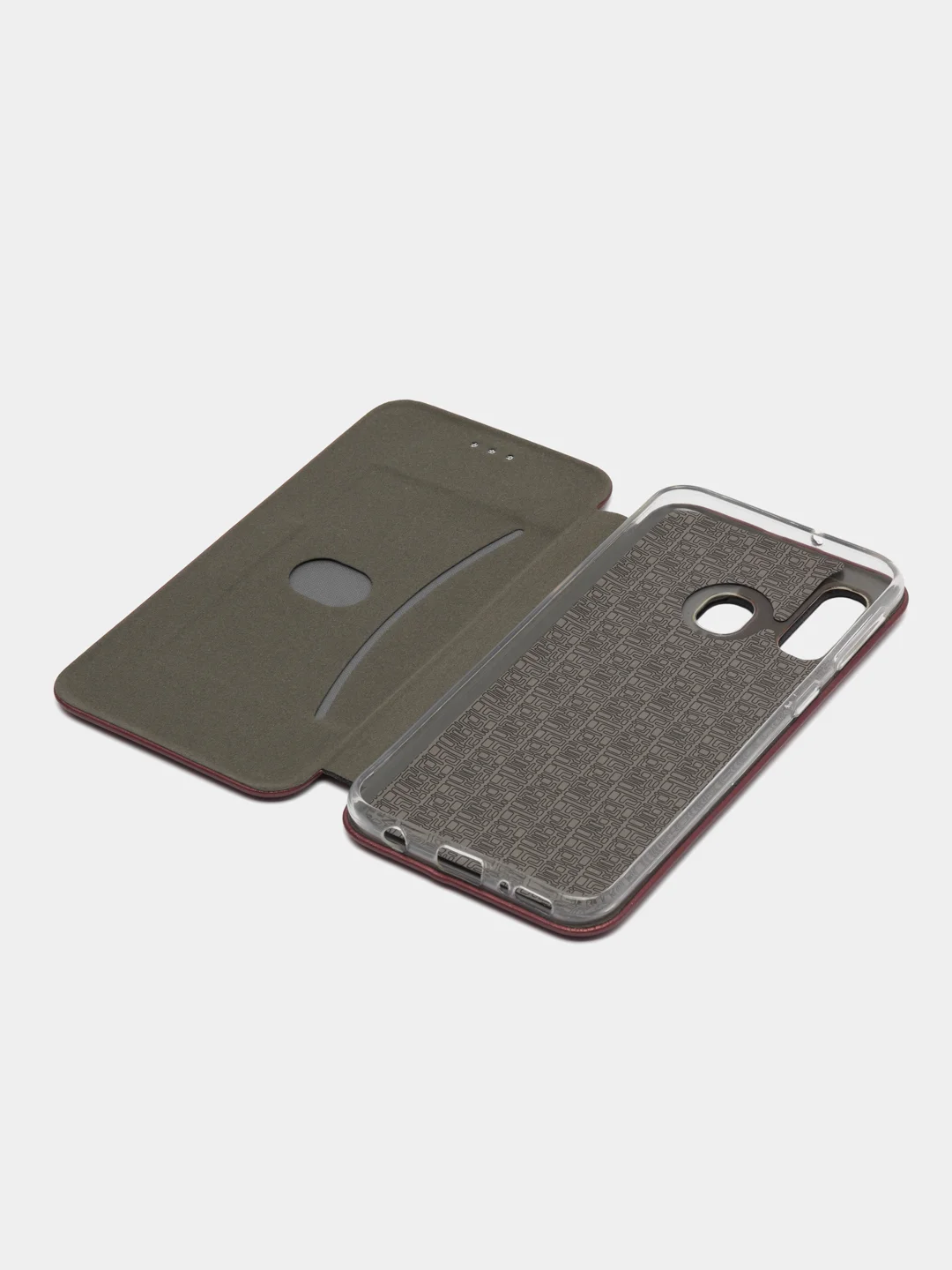 Бордовый чехол-книжка для Samsung Galaxy A 40 (Самсунг А 40), экокожа