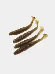 Лесной зеленый силиконовая приманка, червь искусственный Keitech S-SHAD Tail