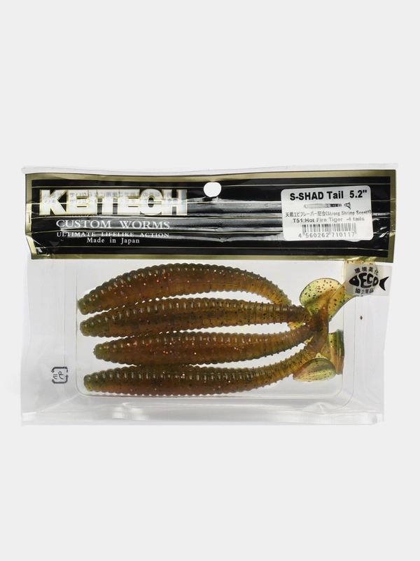 Силиконовая приманка, червь искусственный Keitech S-SHAD Tail