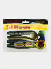 Разноцветный виброхвост Lucky John Pro Series LJ Minnow, силиконовый