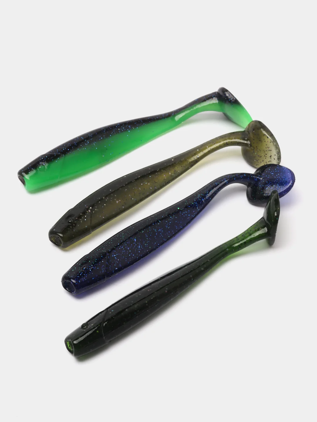Разноцветный виброхвост Lucky John Pro Series LJ Minnow, силиконовый