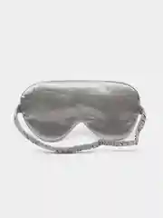 Серый шёлковая мягкая маска для сна на глаза, с мешочком