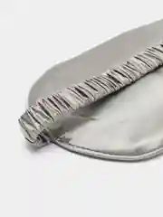 Серый шёлковая мягкая маска для сна на глаза, с мешочком