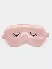 Розовый шёлковая мягкая маска для сна на глаза, с мешочком