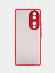 Красный чехол для Huawei Honor 70 (Хуавей Хонор 70), пластиковый, матовый, с цветными кнопками