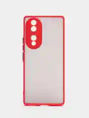 Красный чехол для Huawei Honor 70 (Хуавей Хонор 70), пластиковый, матовый, с цветными кнопками
