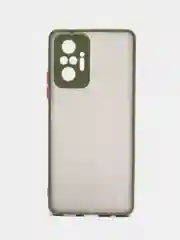 Зеленый чехол Xiaomi Redmi Note 10 Pro, Редми Нот 10 Про, пластиковый матовый с цветными кнопками