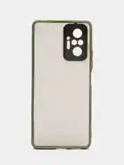 Зеленый чехол Xiaomi Redmi Note 10 Pro, Редми Нот 10 Про, пластиковый матовый с цветными кнопками