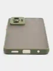 Зеленый чехол Xiaomi Redmi Note 10 Pro, Редми Нот 10 Про, пластиковый матовый с цветными кнопками