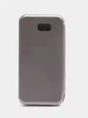 Серебряный чехол книжка Samsung Galaxy J5 Prime (SM-G570F), Самсунг Галакси Джи 5 Прайм (СМ-Г570Ф)