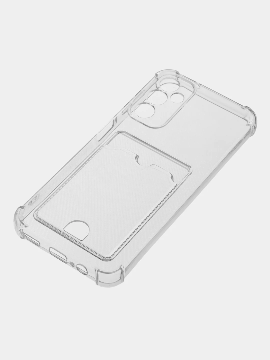 Марсала чехол противоударный для Samsung Galaxy A14 (Самсунг А14) прозрачный, с карманом для карты