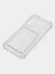 Марсала чехол противоударный для Samsung Galaxy A14 (Самсунг А14) прозрачный, с карманом для карты