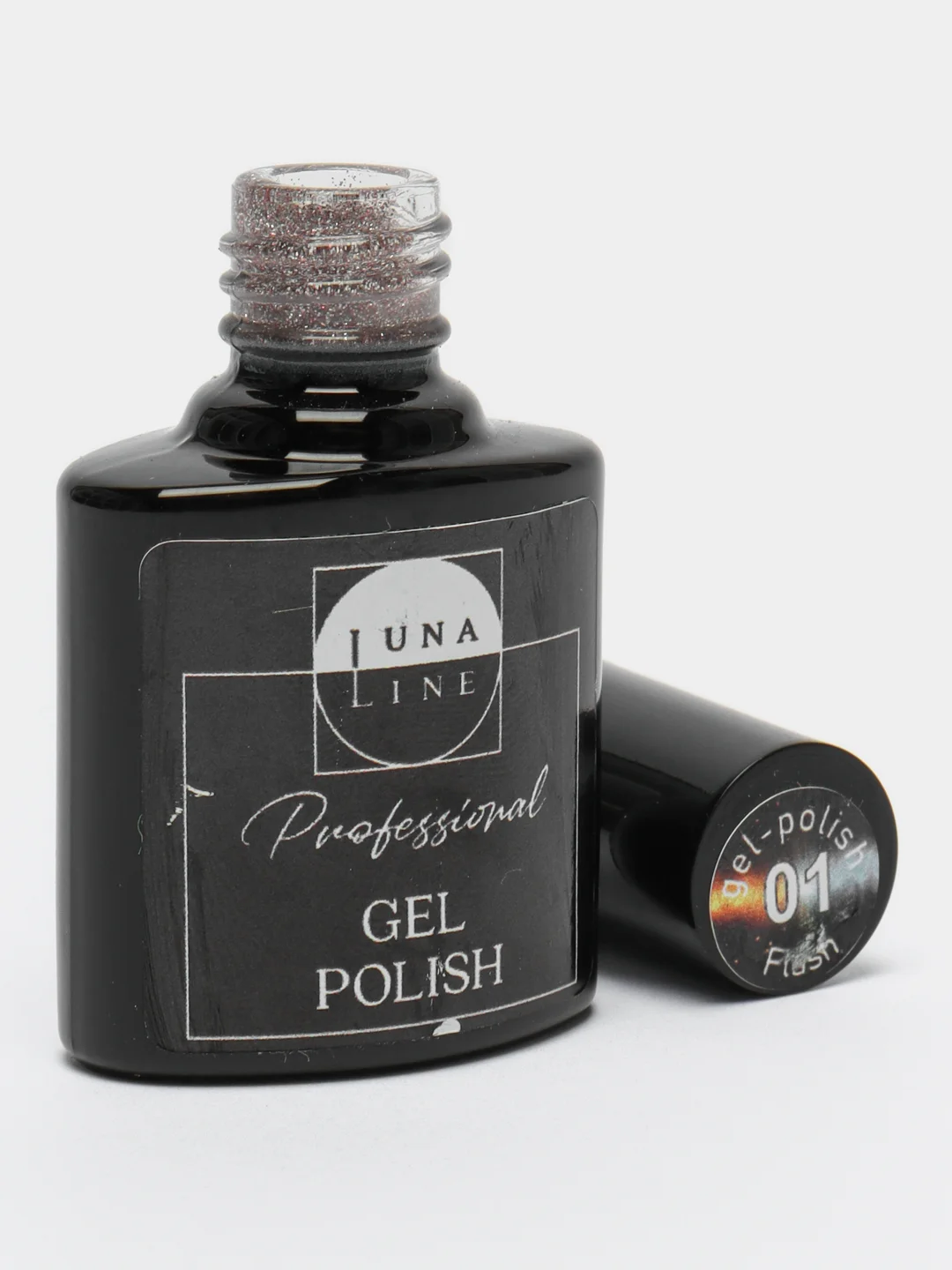 Светло-бежевый светоотражающий гель-лак Luna Line Professional Flash, 10 мл
