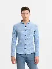 Мужская рубашка, с длинным рукавом, в клетку