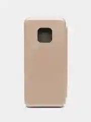 Золотой чехол-книжка Huawei Mate 20 Pro, Хуавей Mate 20 про, экокожа