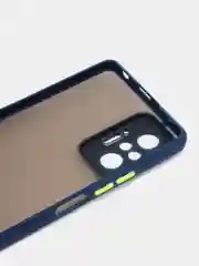 Синий чехол Xiaomi Redmi Note 10 Pro, Редми Нот 10 Про, пластиковый матовый с цветными кнопками