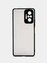 Тёмно-зелёный чехол Xiaomi Redmi Note 10 Pro, Редми Нот 10 Про, пластиковый матовый с цветными кнопками