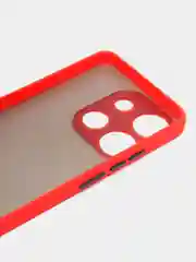 Красный чехол на Tecno Spark Go 2023, Pop 7, 7 Pro, Smart 7 пластиковый, матовый, с цветными кнопками