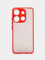Красный чехол на Tecno Spark Go 2023, Pop 7, 7 Pro, Smart 7 пластиковый, матовый, с цветными кнопками
