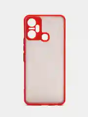 Красный чехол Infinix Smart 6 Plus Инфиникс Смарт 6 Плюс, пластиковый матовый с цветными кнопками