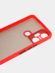 Красный чехол Infinix Smart 6 Plus Инфиникс Смарт 6 Плюс, пластиковый матовый с цветными кнопками