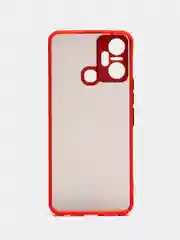 Красный чехол Infinix Smart 6 Plus Инфиникс Смарт 6 Плюс, пластиковый матовый с цветными кнопками