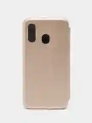 Золотой чехол-книжка для Samsung Galaxy A 40 (Самсунг А 40), экокожа