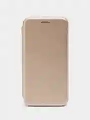 Золотой чехол-книжка для Samsung Galaxy A 40 (Самсунг А 40), экокожа