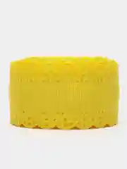 Желтый лента репсовая с ажурным резным краем, 3 см, с вырубкой