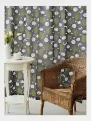 Тёмно-серый комплект штор для кухни LeoHome, с подхватом, 1 штука