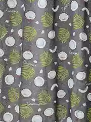 Тёмно-серый комплект штор для кухни LeoHome, с подхватом, 1 штука