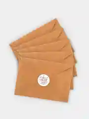 Молочный крафт конверты с наклейками (Набор 20  шт+20 шт)