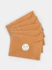 Белый крафт конверты с наклейками (Набор 20  шт+20 шт)