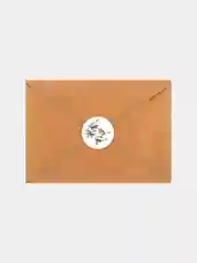 Мятный крафт конверты с наклейками (Набор 20  шт+20 шт)