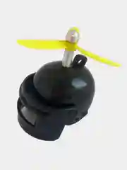 Черный игрушка "Утка", в очках и шлеме с пропеллером, в машину