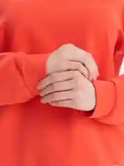 Красный костюм летний женский, толстовка и шорты