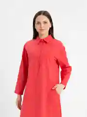 Алый платье-рубашка летнее, женское